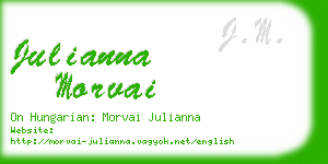 julianna morvai business card